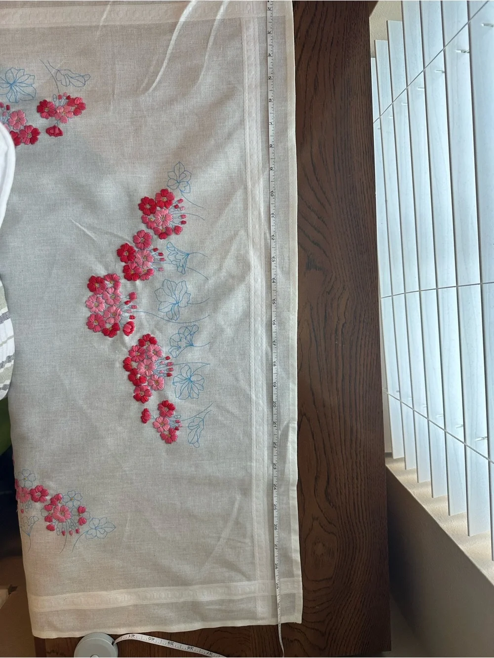 100% Cotton, Floral Table Topper, Cottagecore, Made in Germany